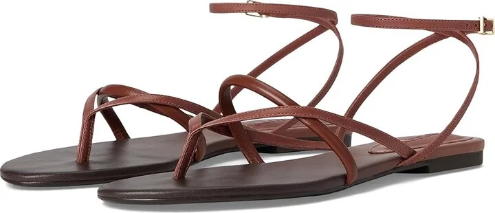 Schutz Diana Flat Women's Wedge Shoes Desert Brown : 9.5 M, Leather