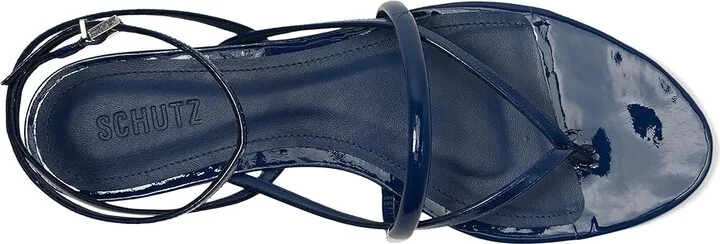 Schutz Diana Flat Women's Wedge Shoes Infinite Blue : 8 M, Leather - Image 2