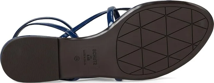 Schutz Diana Flat Women's Wedge Shoes Infinite Blue : 8 M, Leather - Image 3