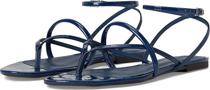 Schutz Diana Flat Women's Wedge Shoes Infinite Blue : 8 M, Leather