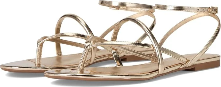 Schutz Diana Flat Women's Wedge Shoes Platina : 9 M, Leather