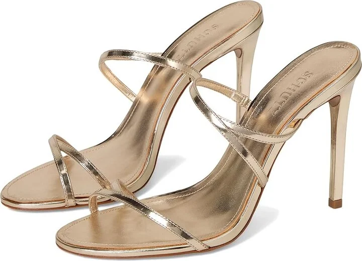 Schutz Diana Women's Wedge Shoes Platina : 10 M, Leather