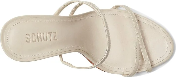 Schutz Diana Women's Wedge Shoes White : 10.5 M, Leather - Image 2