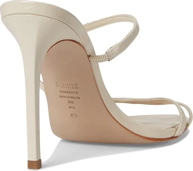 Schutz Diana Women's Wedge Shoes White : 10.5 M, Leather - Image 4