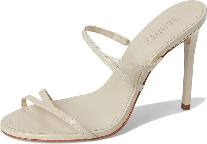 Schutz Diana Women's Wedge Shoes White : 10.5 M, Leather - Image 5