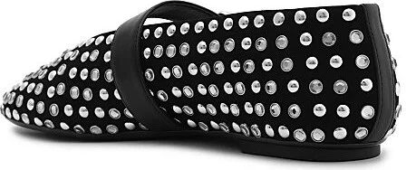 Schutz Eiza Studded Ballet Flat in Black - Image 2