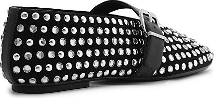 Schutz Eiza Studded Ballet Flat in Black - Image 3