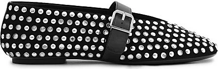 Schutz Eiza Studded Ballet Flat in Black - Image 5
