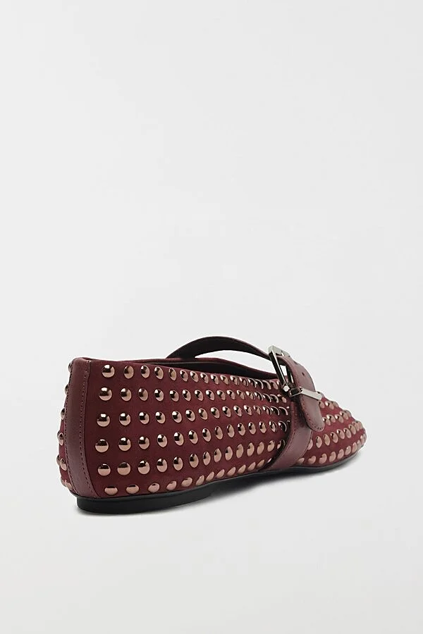 Schutz Eiza Studded Ballet Flat in Black - Image 8
