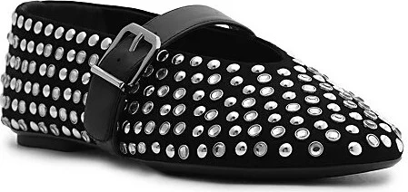 Schutz Eiza Studded Ballet Flat in Black