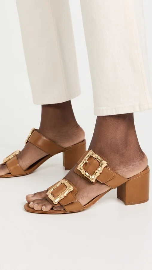 Schutz Enola Mid Block Sandal Heels - Image 3