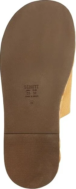 Schutz Enola Rope Flat Women's Sandals Light Nude : 8 M, Suede - Image 3