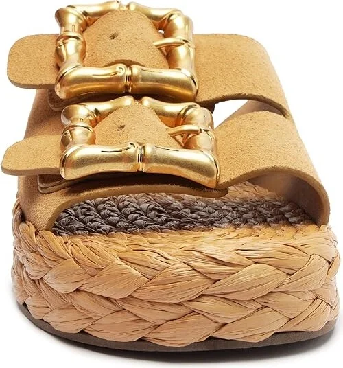 Schutz Enola Rope Flat Women's Sandals Light Nude : 8 M, Suede - Image 5