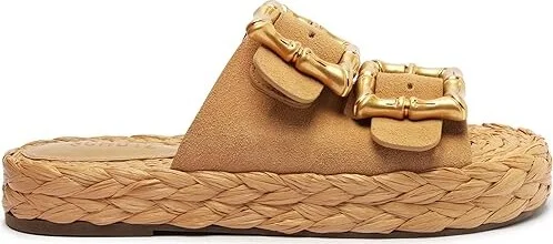 Schutz Enola Rope Flat Women's Sandals Light Nude : 8 M, Suede - Image 6
