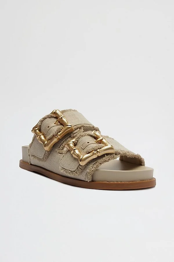 Schutz Enola Sporty Frayed Sandals in Azul/Summer Jeans - Image 6