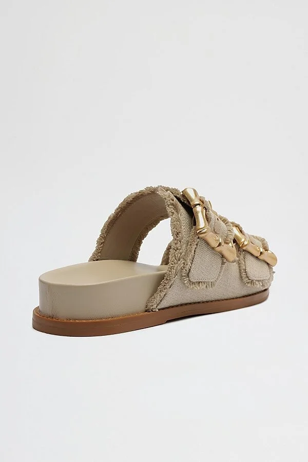Schutz Enola Sporty Frayed Sandals in Azul/Summer Jeans - Image 8