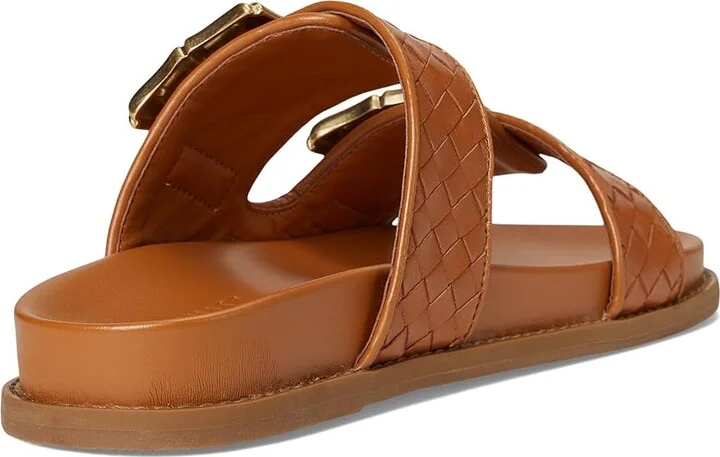 Schutz Enola Sporty Woven Women's Sandals Cuoio Brown : 8 M, Leather/Rubber - Image 4