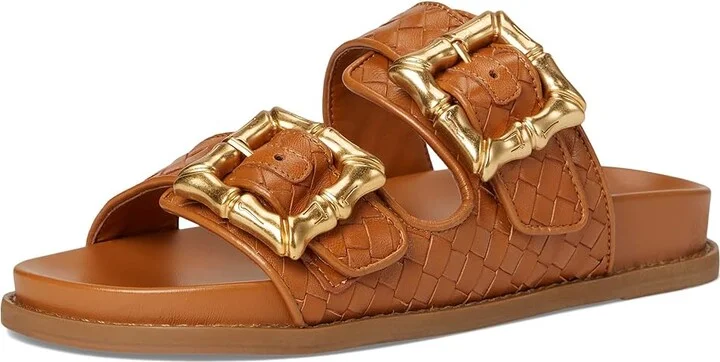 Schutz Enola Sporty Woven Women's Sandals Cuoio Brown : 8 M, Leather/Rubber - Image 5