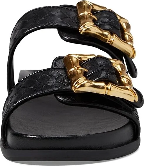 Schutz Enola Woven Women's Sandals Black : 5 M, Leather - Image 2