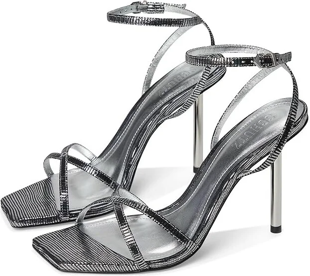 Schutz Eva Women's Shoes Silver : 5 M, Leather