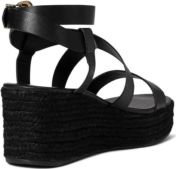 Schutz Harper Flatform Women's Wedge Shoes Black 5 : 8 M, Leather - Image 4