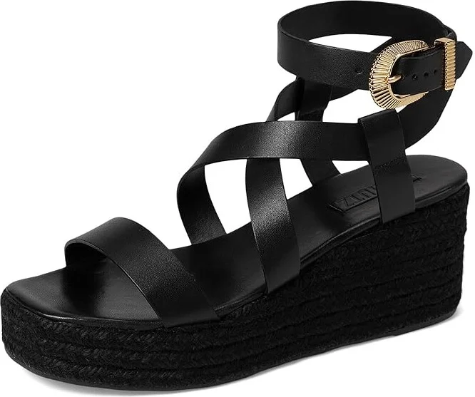 Schutz Harper Flatform Women's Wedge Shoes Black 5 : 8 M, Leather - Image 5
