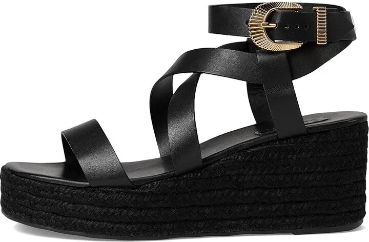 Schutz Harper Flatform Women's Wedge Shoes Black 5 : 8 M, Leather - Image 6