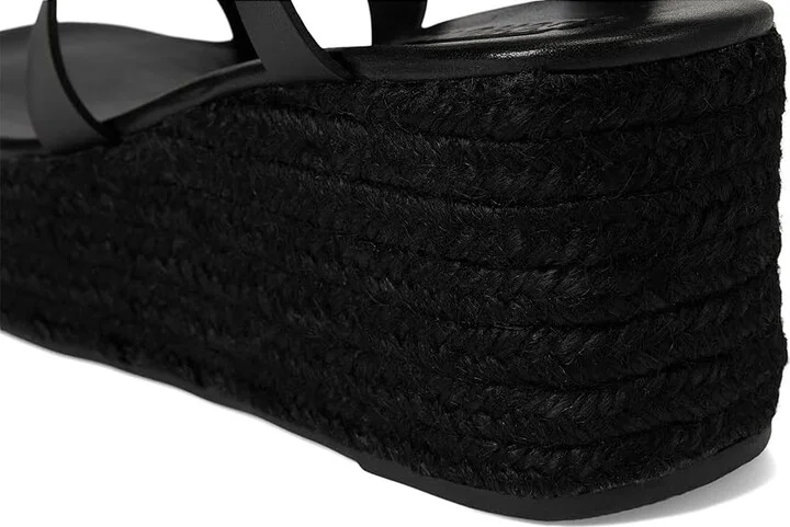 Schutz Harper Flatform Women's Wedge Shoes Black 5 : 8 M, Leather - Image 7