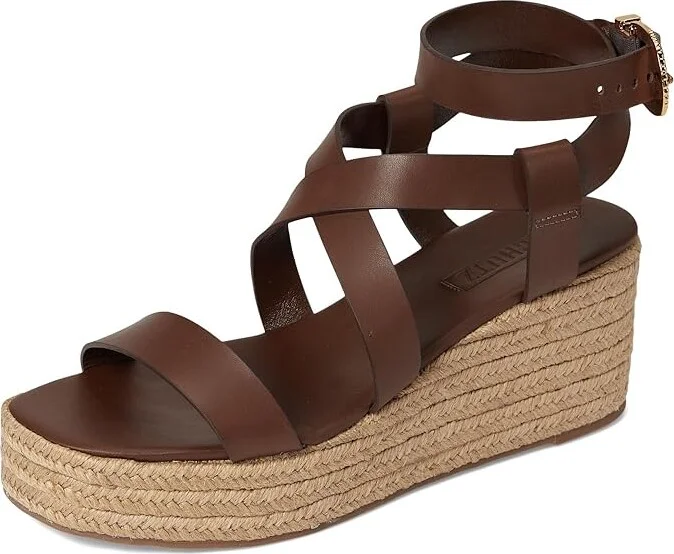 Schutz Harper Flatform Women's Wedge Shoes Desert Brown : 8 M, Leather - Image 5