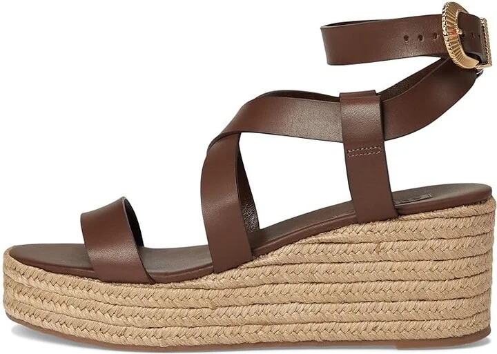 Schutz Harper Flatform Women's Wedge Shoes Desert Brown : 8 M, Leather - Image 6