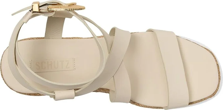 Schutz Harper Flatform Women's Wedge Shoes Pearl : 8 M, Leather - Image 2