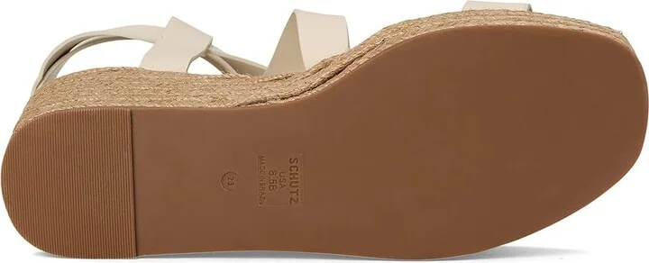 Schutz Harper Flatform Women's Wedge Shoes Pearl : 8 M, Leather - Image 3
