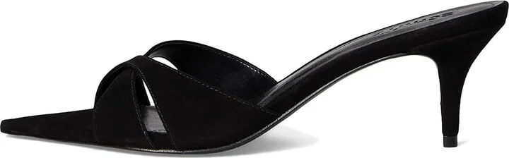 Schutz Hilda Leaf Mule Women's Sandals Black : 6 M, Leather/Suede - Image 6