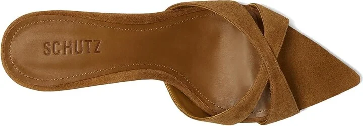 Schutz Hilda Leaf Mule Women's Sandals Dried Pistachio : 11 M, Leather/Suede - Image 2