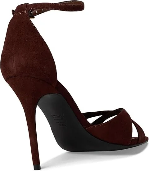 Schutz Hilda Leaf Women's Sandals Root Brown : 9.5 M, Suede - Image 4