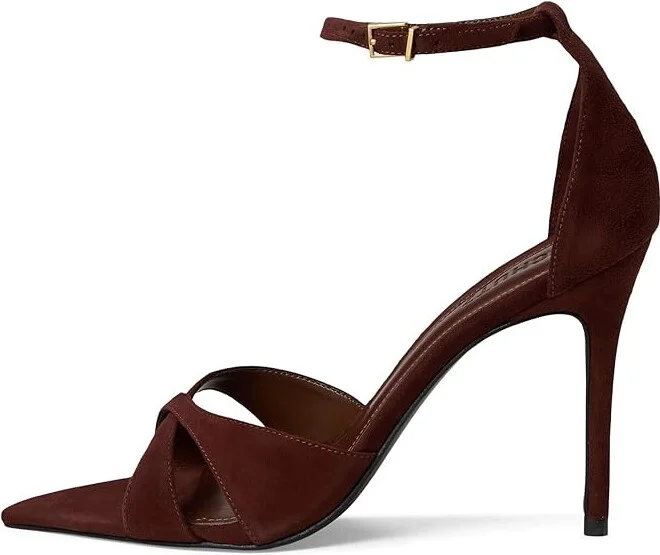 Schutz Hilda Leaf Women's Sandals Root Brown : 9.5 M, Suede - Image 6