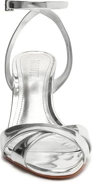 Schutz Hilda Women's Sandals Prata : 5 M, Leather - Image 5