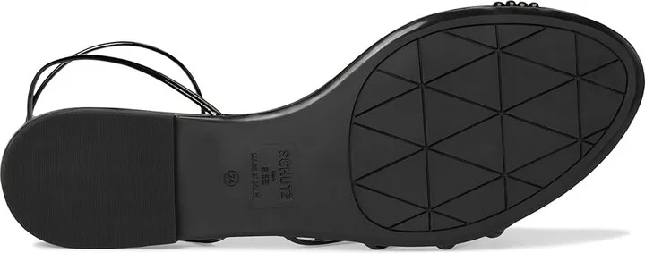 Schutz Inez Flat Women's Sandals Black : 5 M, Leather - Image 3