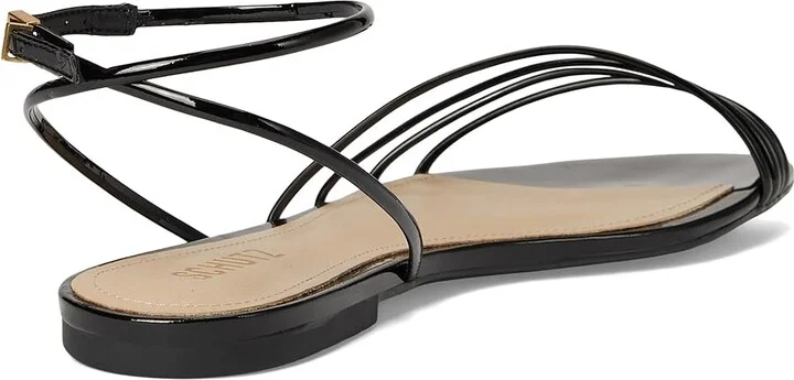 Schutz Inez Flat Women's Sandals Black : 5 M, Leather - Image 4