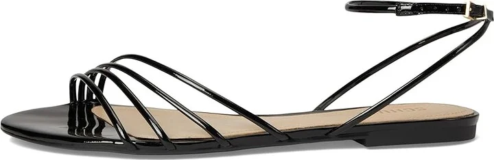Schutz Inez Flat Women's Sandals Black : 5 M, Leather - Image 6