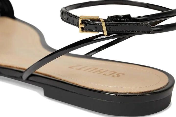 Schutz Inez Flat Women's Sandals Black : 5 M, Leather - Image 7