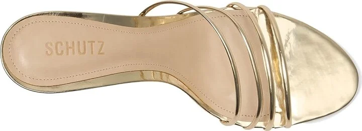Schutz Inez Mule Women's Sandals Platina : 5 M, Leather - Image 2