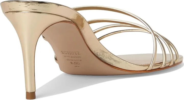 Schutz Inez Mule Women's Sandals Platina : 5 M, Leather - Image 4
