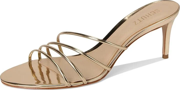 Schutz Inez Mule Women's Sandals Platina : 5 M, Leather - Image 5