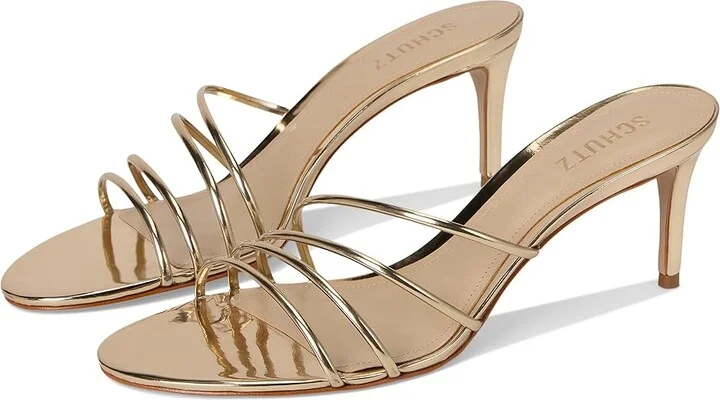 Schutz Inez Mule Women's Sandals Platina : 5 M, Leather