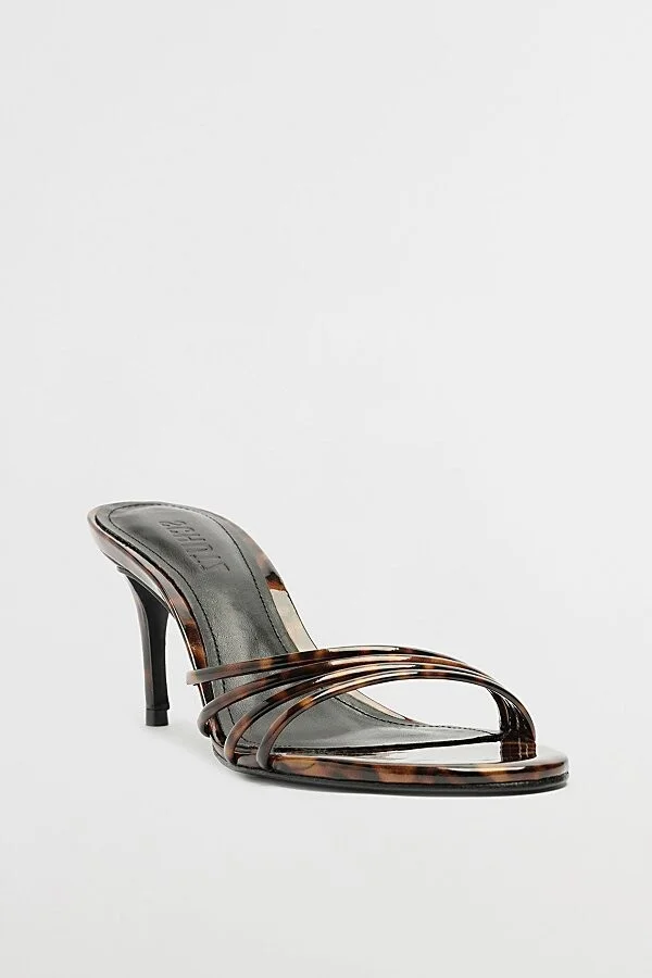Schutz Inez Strappy Mule Heel in Animal Print - Image 2