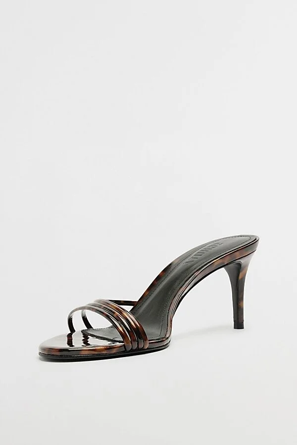 Schutz Inez Strappy Mule Heel in Animal Print - Image 3