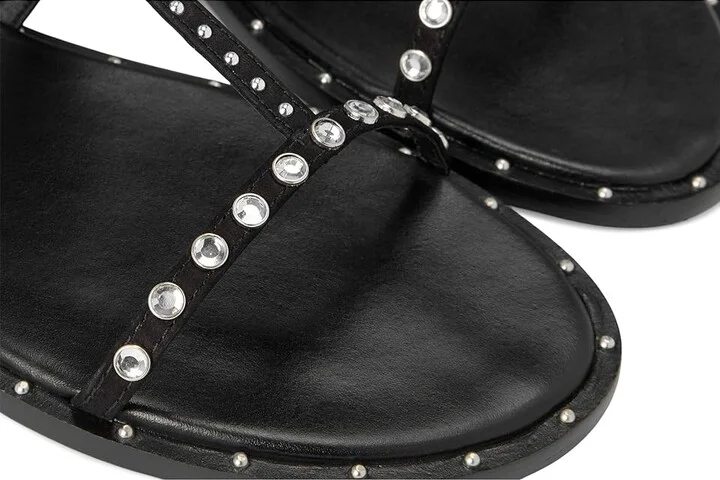 Schutz Isidora Women's Wedge Shoes Black 5 : 5.5 M, Leather - Image 7