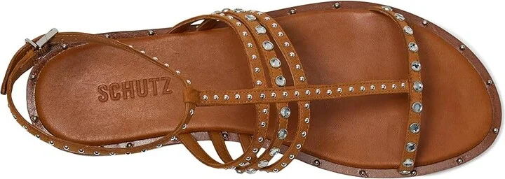 Schutz Isidora Women's Wedge Shoes Cuoio Brown : 5.5 M, Leather - Image 2