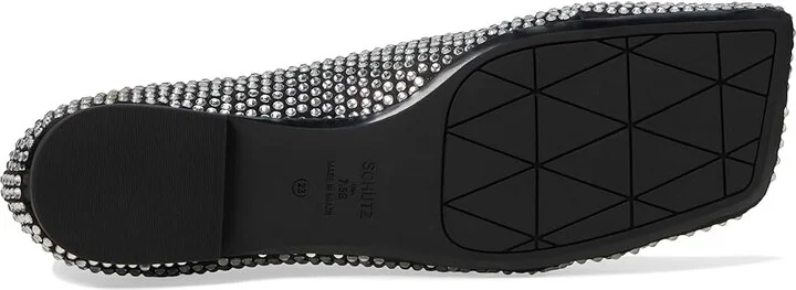 Schutz Jaycie Women's Flat Shoes Black : 8 M, Satin - Image 3